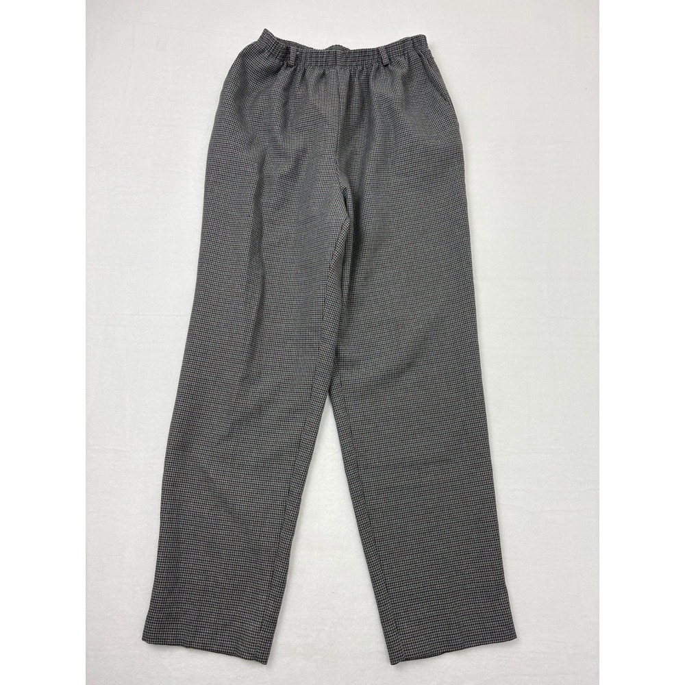 Alfred Dunner Women 14 Houndstooth Elastic Waist Dress Pants Made in USA Vintage - Picture 1 of 11